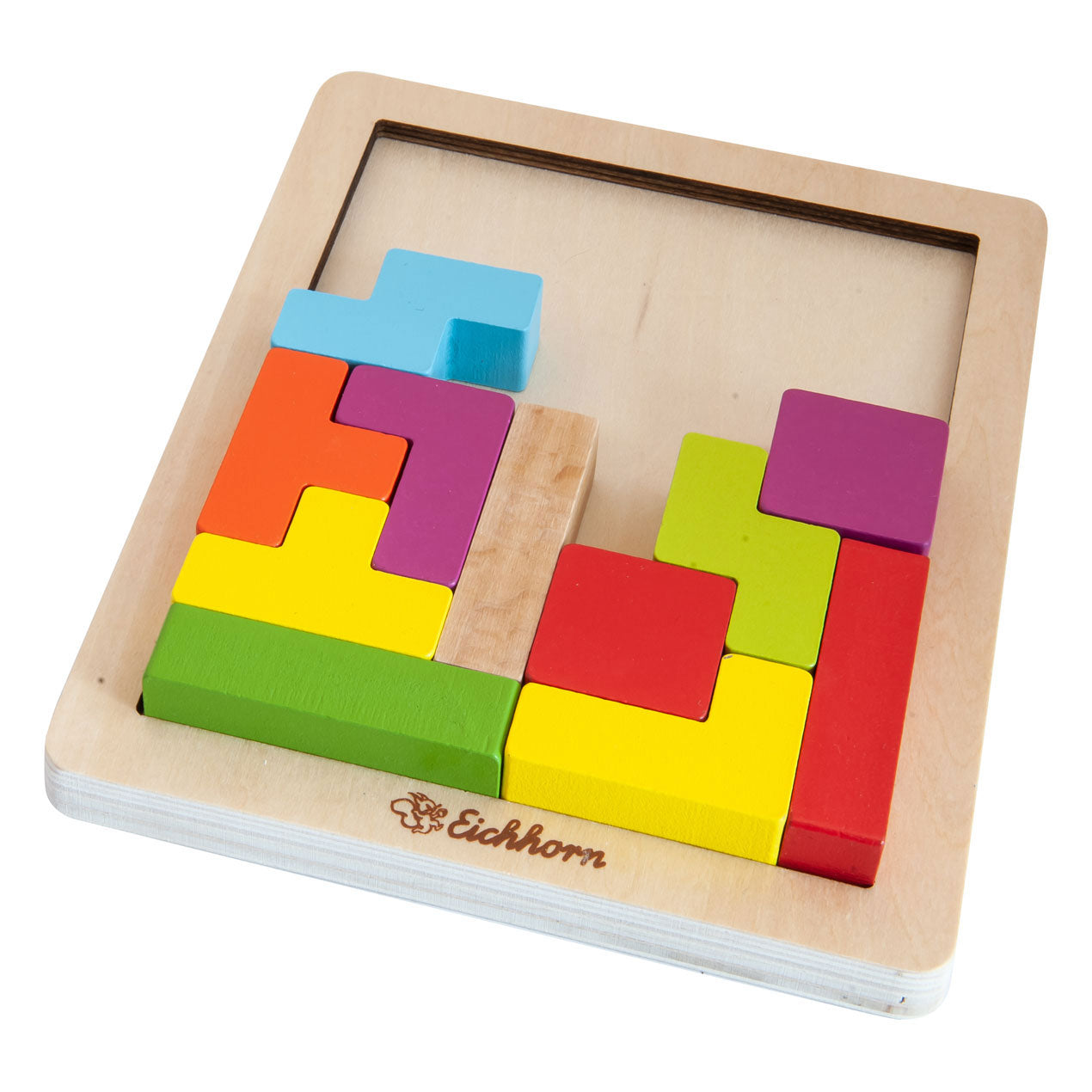 Eichhorn houten vormenpuzzel educatief speelgoed 20-delig.