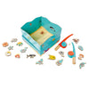 Simba houten visspel educatief speelgoed aquarium magneet hengel 19-delig.