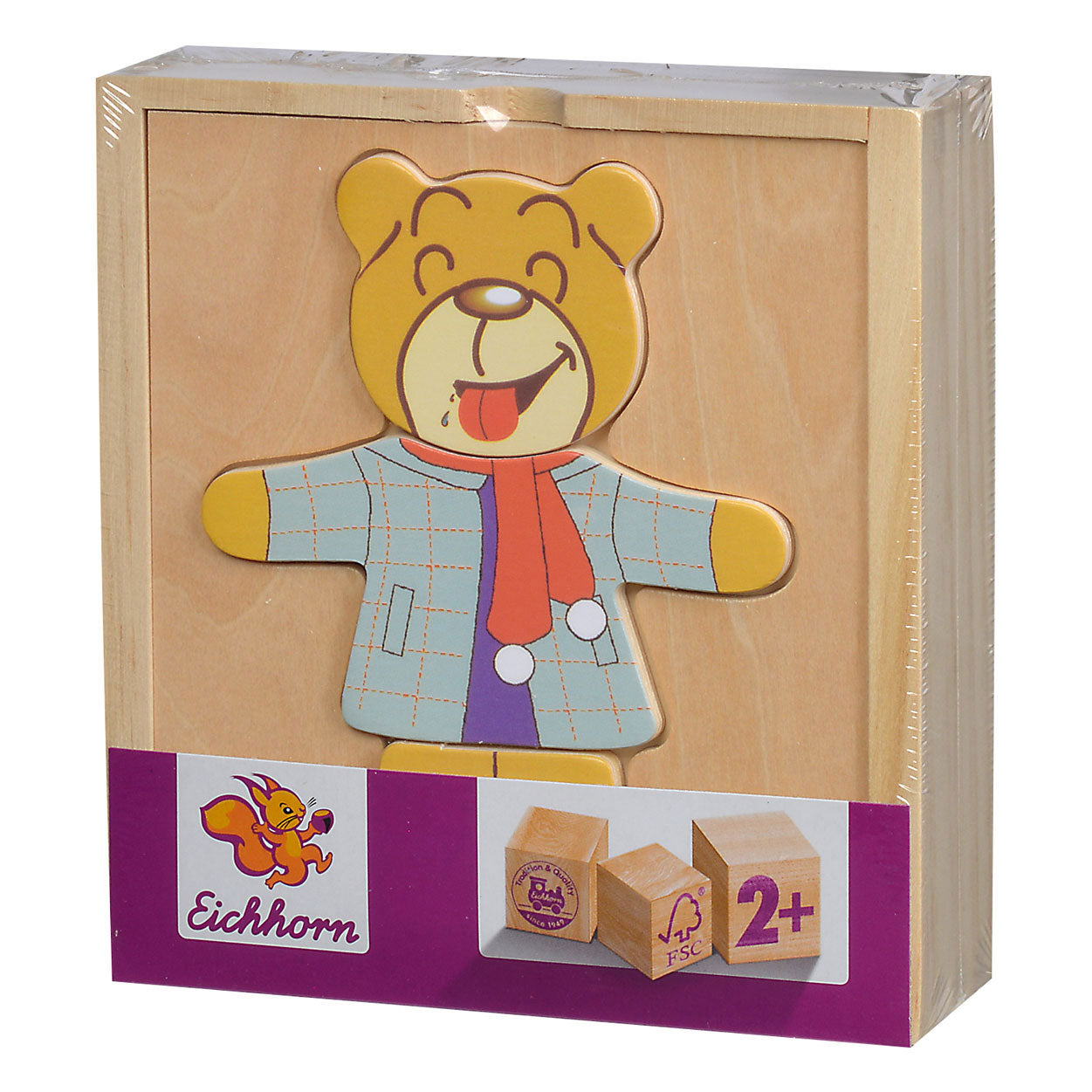 Eichhorn houten puzzel beer, 20st.
