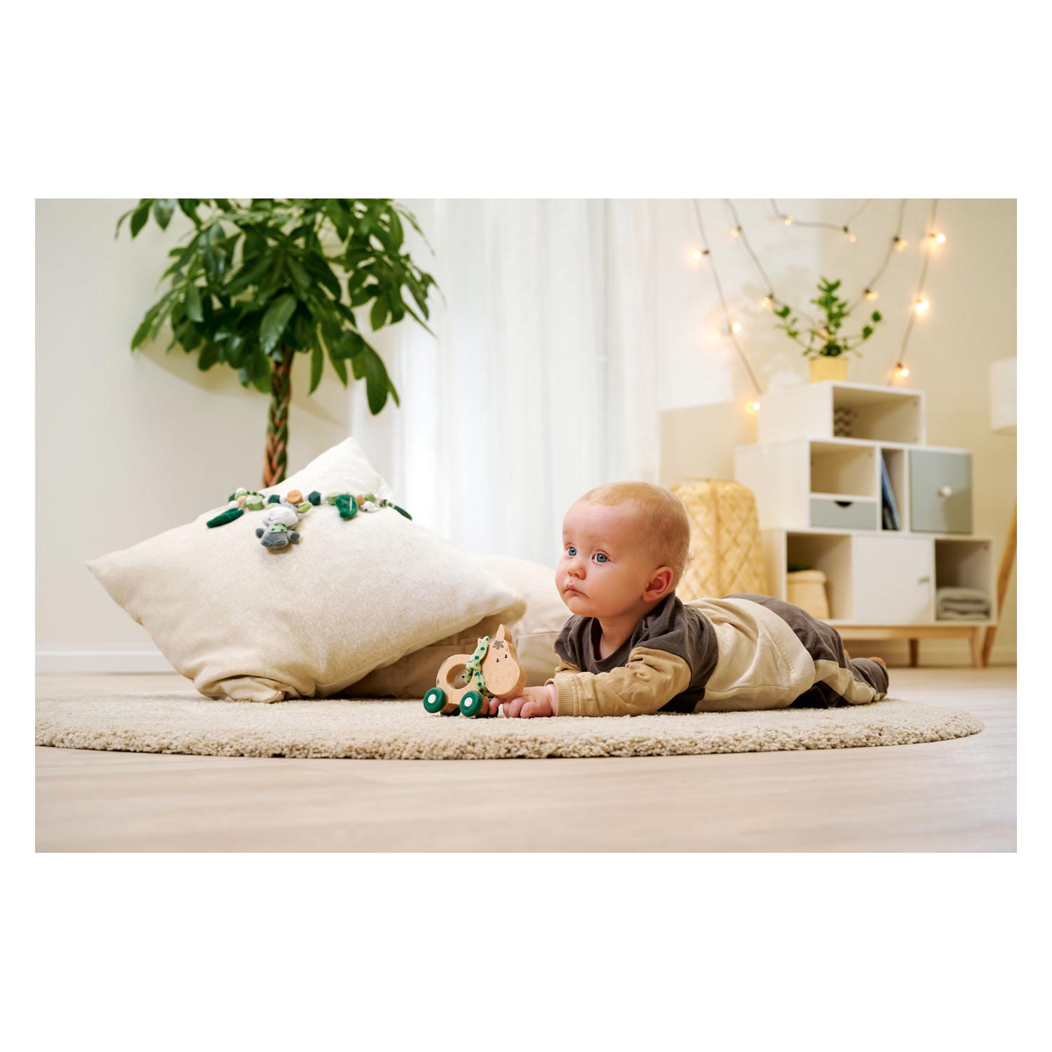 Eichhorn baby hipp houten duwfiguur ezel