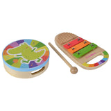 Eichhorn houten trommel en xylofoon muziekset, 3dlg. - afbeelding 3