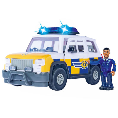 Simba brandweerman sam politieauto met speelfiguur
