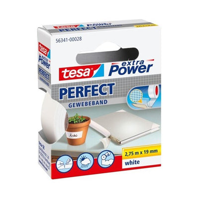 Tesa textieltape extra power perfect wit
