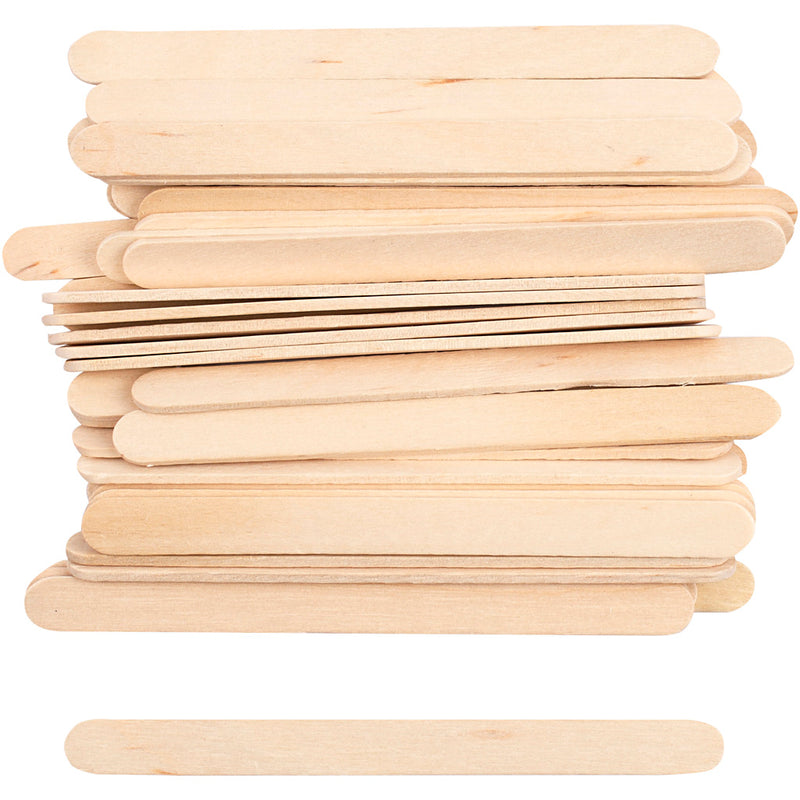 Creativ Company Ijslollystokjes L: 11 5 cm B: 10 mm naturel 30 stuks 1 doos