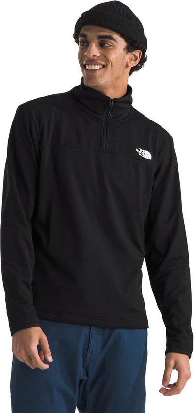 The north face m cedar trail grid fleece 1 - 4 zip heren outdoortrui - tnf zwart m