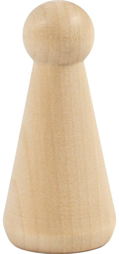 Creativ company cc houten figuur kegelvormig 8 cm 3 stuks