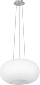 Eglo optica - hanglamp - 2 lichts - ø445mm. - nikkel-mat - wit