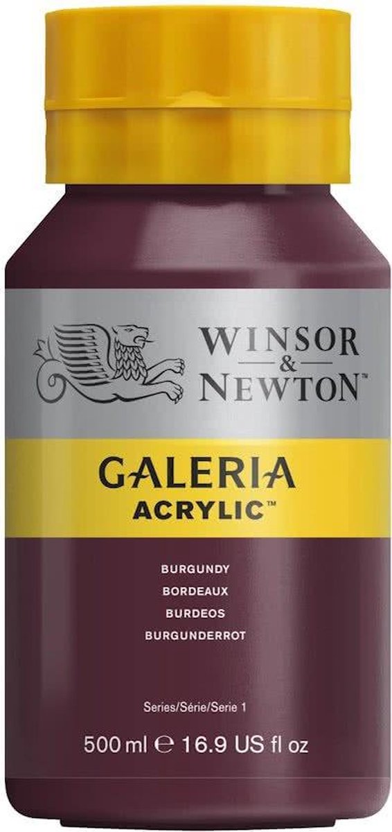 Winsor newton galeria acryl 500ml burgundy