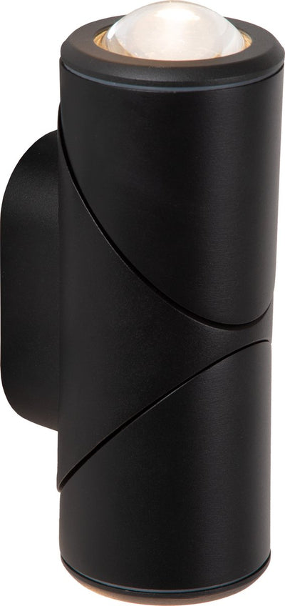 Lucide erin - wandspot wandlamp binnen buiten - led - 2x5w 2700k - ip65 - zwart