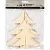 Creativ company versier je 3d houten kerstbomen, 2st.