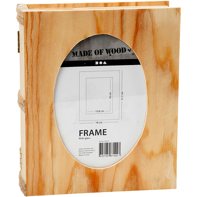 Creativ company houten doos boek met passepartout 21,7x18 cm