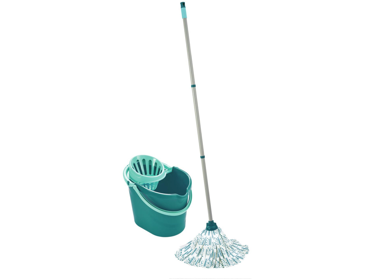 Leifheit classic mop set complete set - incl. emmer 12 liter - turquoise