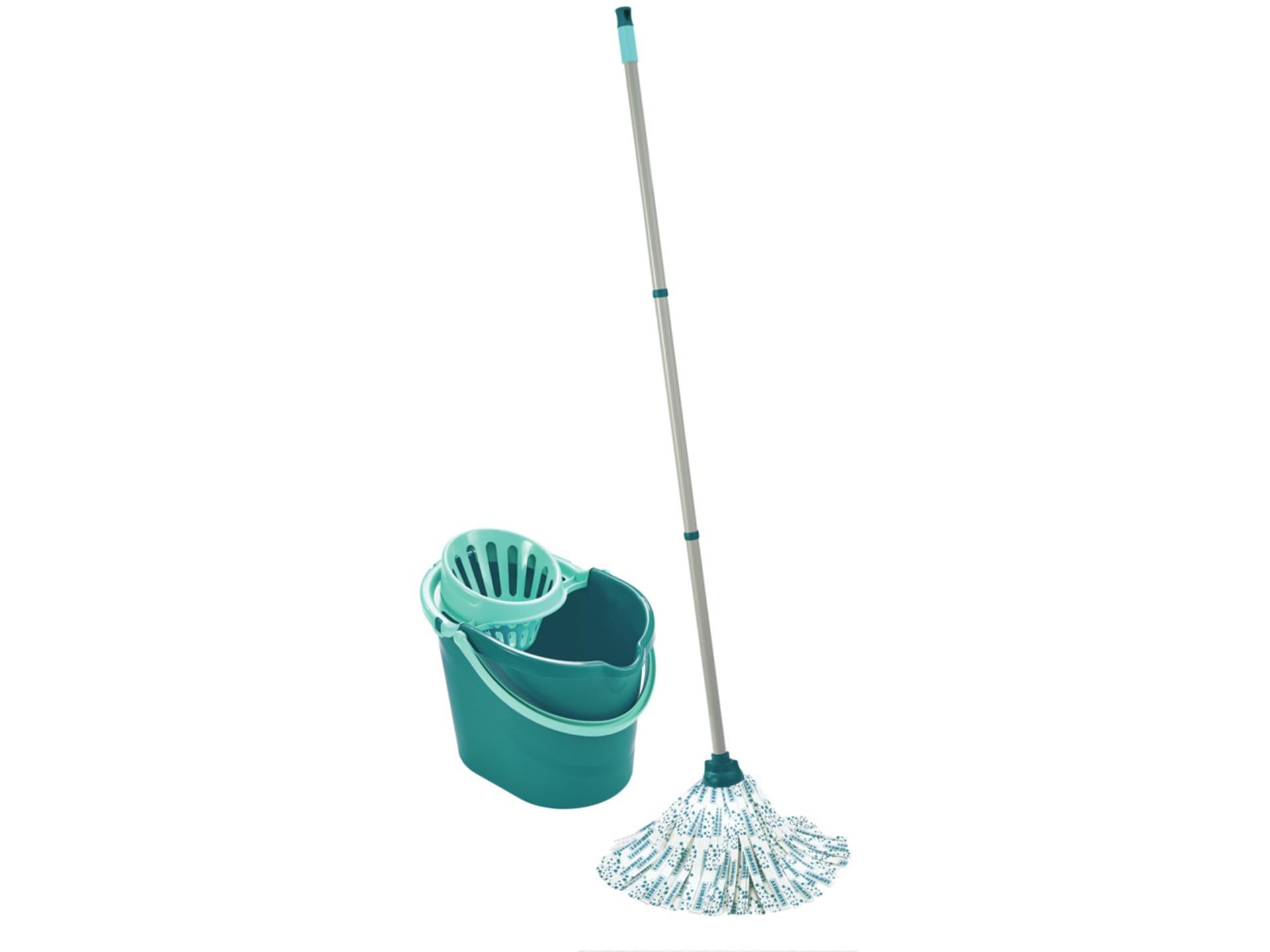 Leifheit classic mop set complete set - incl. emmer 12 liter - turquoise