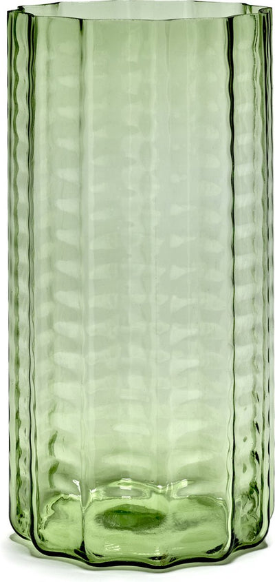 Serax - ruben deriemaeker waves - vaas - transparant groen - 18 ø - h 35cm - 2,88kg