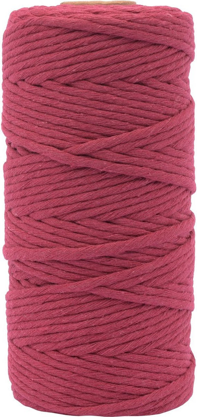 Vaessen creative macrame touw - bordeauxrood - 3mmx100m