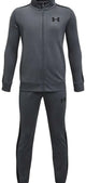 Under armour ua rival knit track suit-gry jongens trainingspak - pitch grijs - zwart