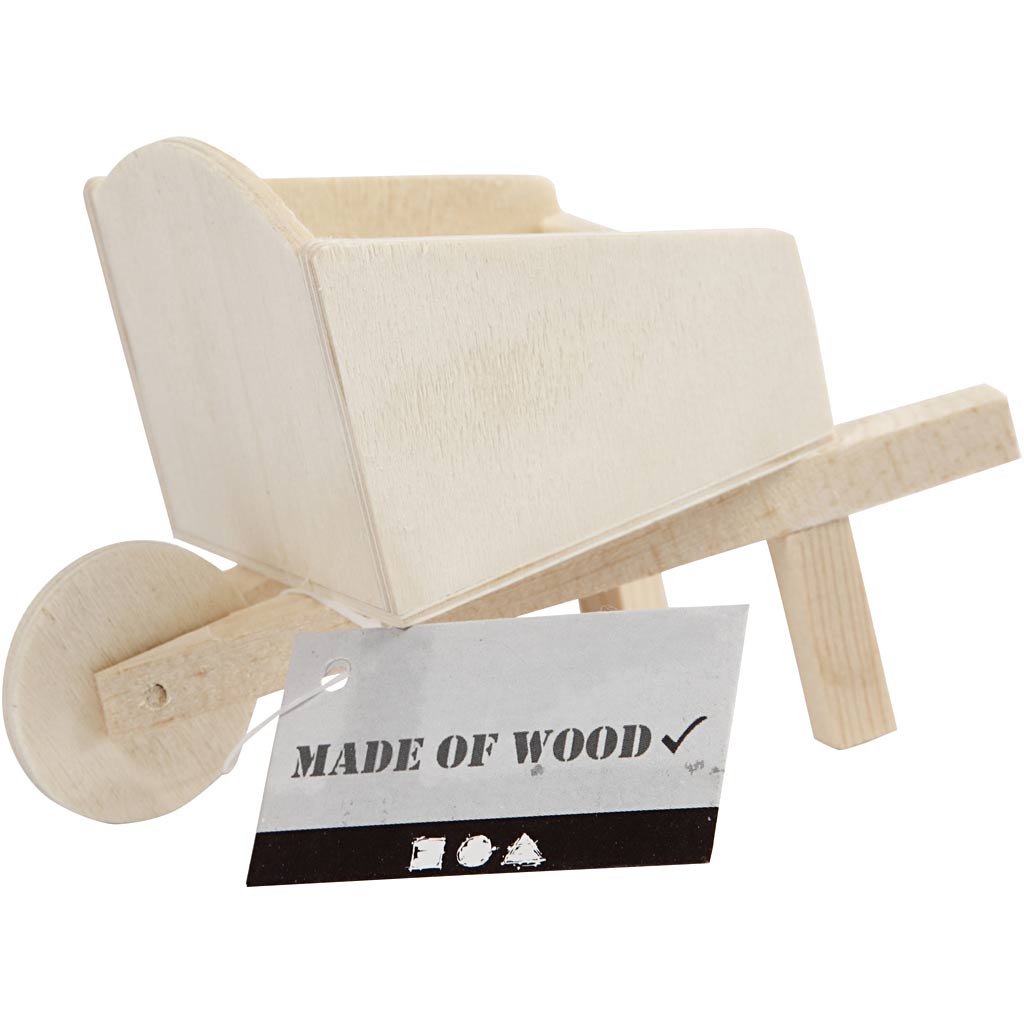 Creativ company houten mini kruiwagen