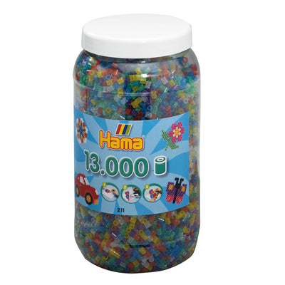 Hama midi strijkkralen in pot - glittermix (054), 13.000st.