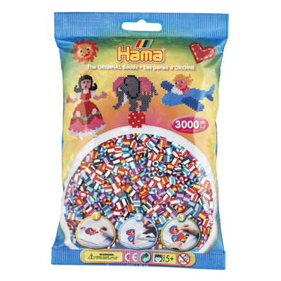 Hama strijkkralenmix gestreept (201-90), 3000st.