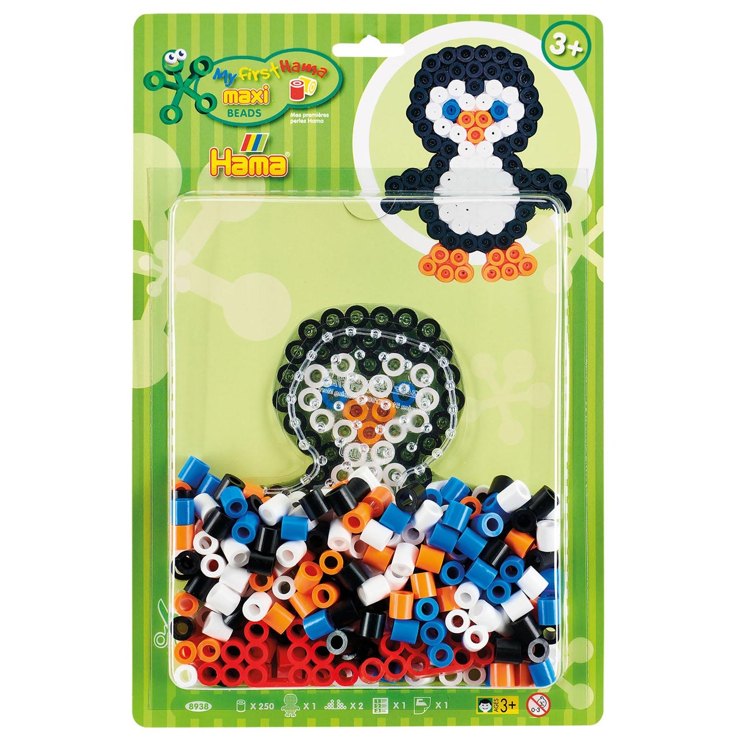 Hama Strijkkralenset Maxi Pinguin, 250st.