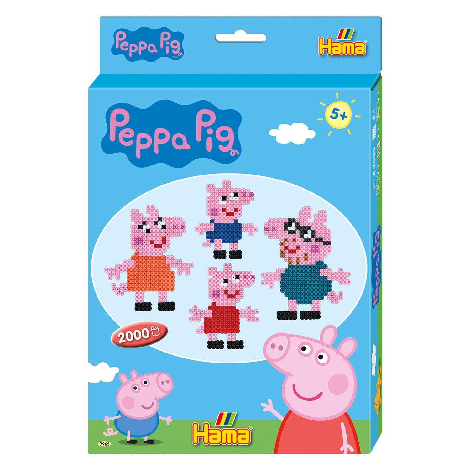 Hama midi strijkkralenset - peppa pig, 2000st.