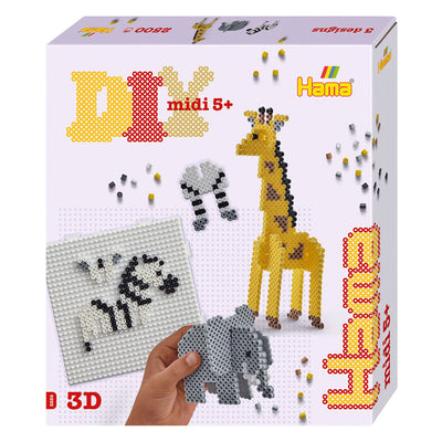 Hama strijkkralenset cadeau box 3d safari