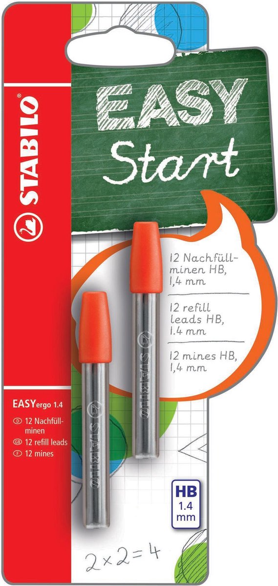 Stabilo easyergo - vulpotloodvulling - 1.4 mm - blister 12 stuks