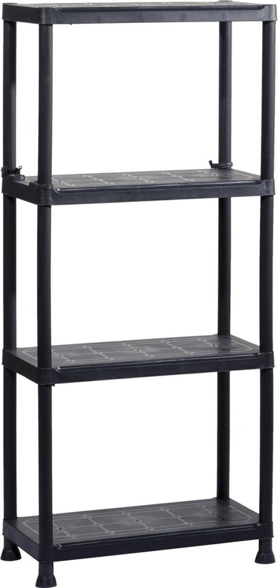 Keter stellingkast plus 60 4 - opbergrek met 4 planken - 60x30x135cm - zwart