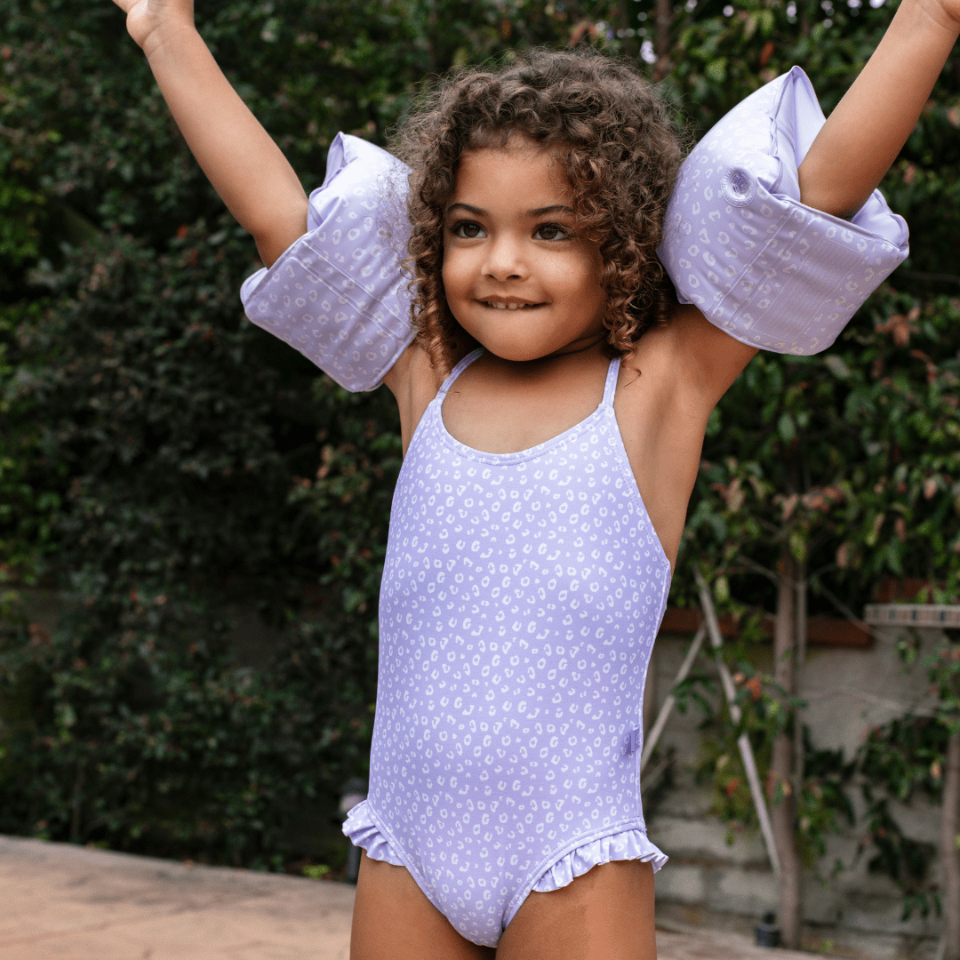 Leopard | lila zwembandjes 2-6 jaar