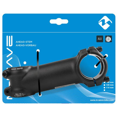 M-wave a-head stuurpen zoom 28,6 100 31,8 mm - zwart