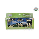 Kids globe koeien zwart wit liggend en staand 6stuks 1:32