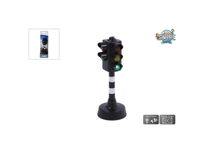 Kids globe stoplicht met voetgangerslicht en geluid 12cm