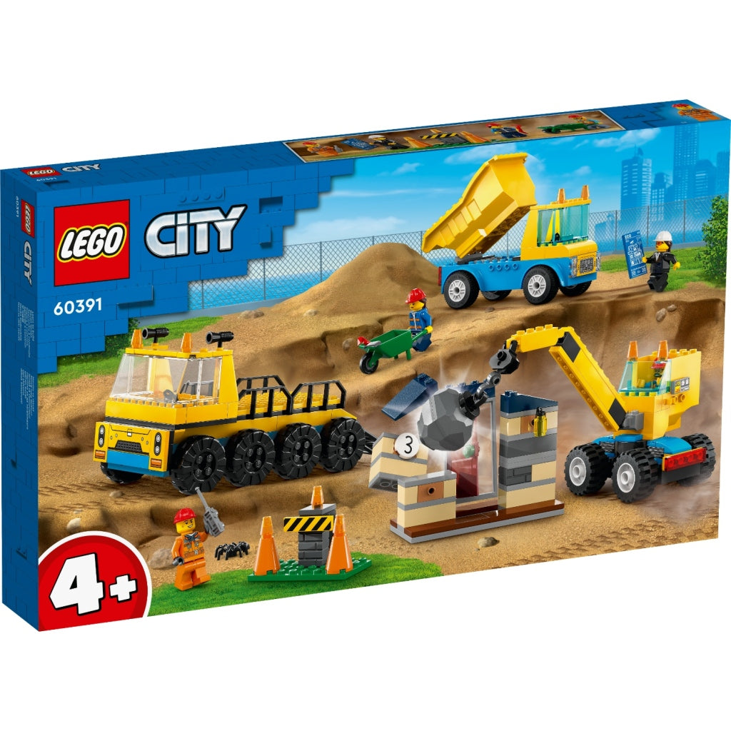 Lego City 60391 Kiepwagen Bouwtruck en Sloopkraan