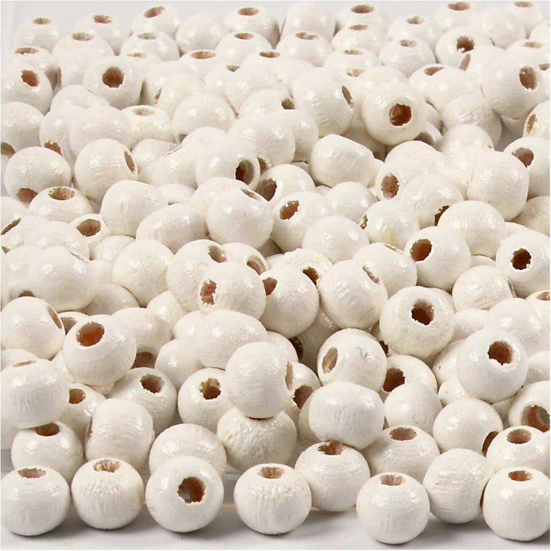 Creativ company https: www.cchobby.nl houten-kralen-d-5-mm-gatgrootte-1-5-mm-ca-150-stuk-wit-6-gr-1-doos