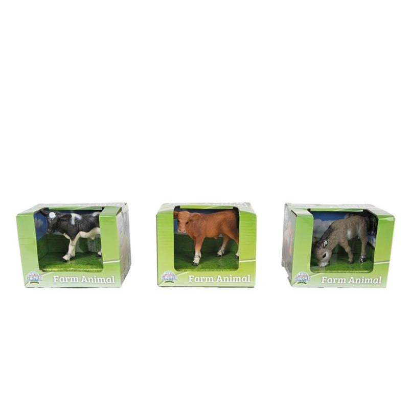 Kids globe dierfiguur koe ezel 7-8cm