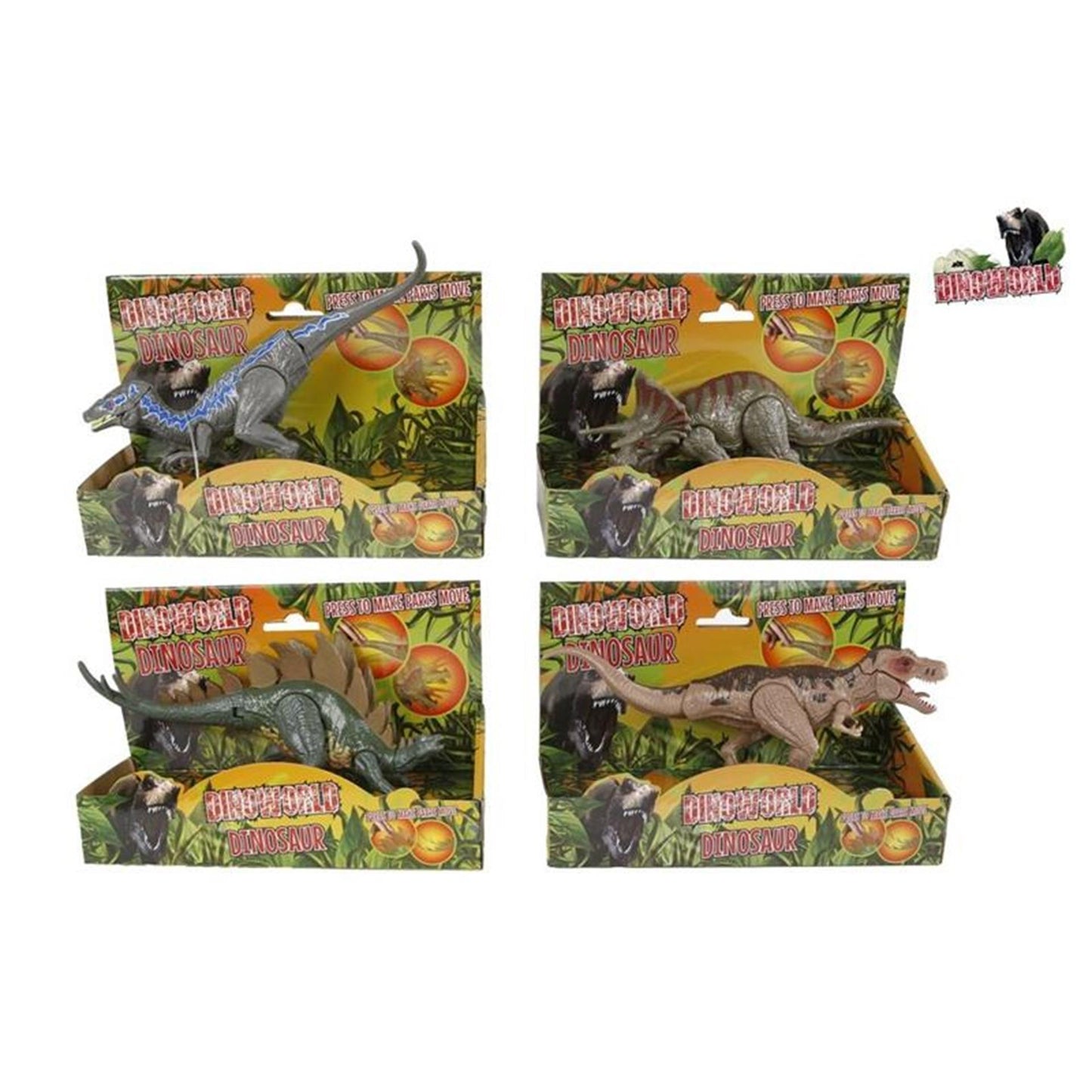 Dinoworld dinosaurus met beweegbare delen 17-19cm