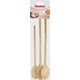 Metaltex beukenhouten pollepelset 3-delig 25 30 32 cm