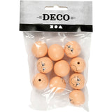 Https: www.cchobby.nl houten-ballen-met-gezichten-d-22-mm-licht-beige-10-stuk-1-doos - afbeelding 2