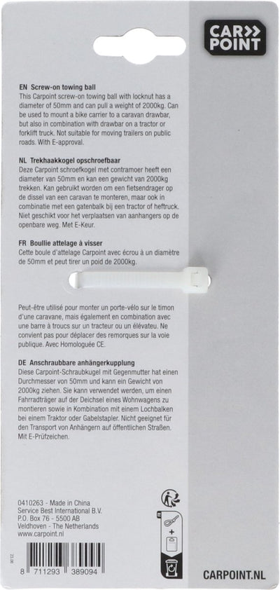 Carpoint schroefkogel ø50mm met e-keur