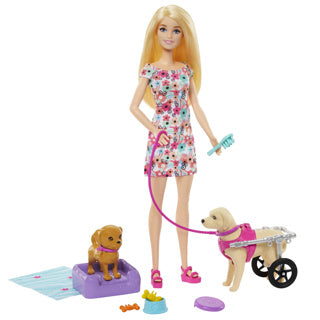 Barbie pop walk and wheel pet speelset en accessoires