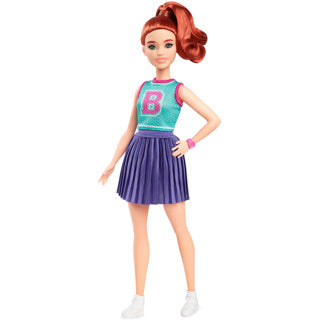 Barbie mattel fashionista look cheerleader-pop paars