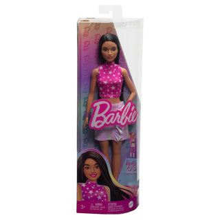 Barbie pop fashionista roze trui donker haar | 3 stuks