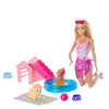 Barbie family puppy pool party
