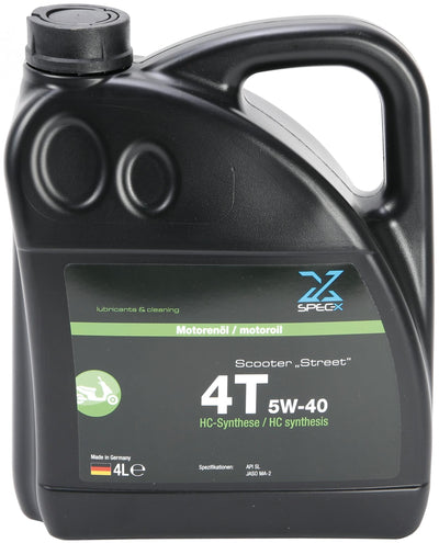 Spec-x motoröl scooter 4t street motor oil 4t 5w-40 4l scooter