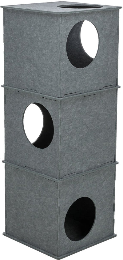 Trixie kattenhuis toren nele vilt grijs