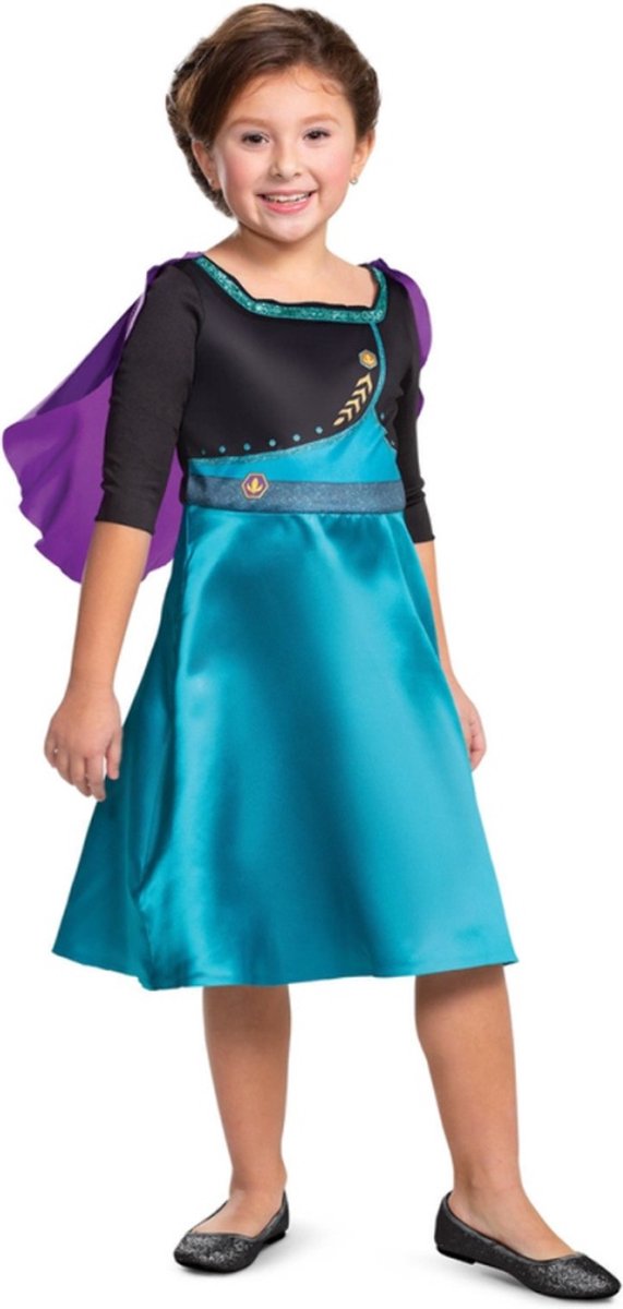 Disguise disney - frozen 2, koningin anna jurk basic plus, maat s (5 - 6 jaar), meisjes