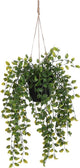 Mica decorations - ficus kunst hangplant in pot - h46 x ø20 cm - groen