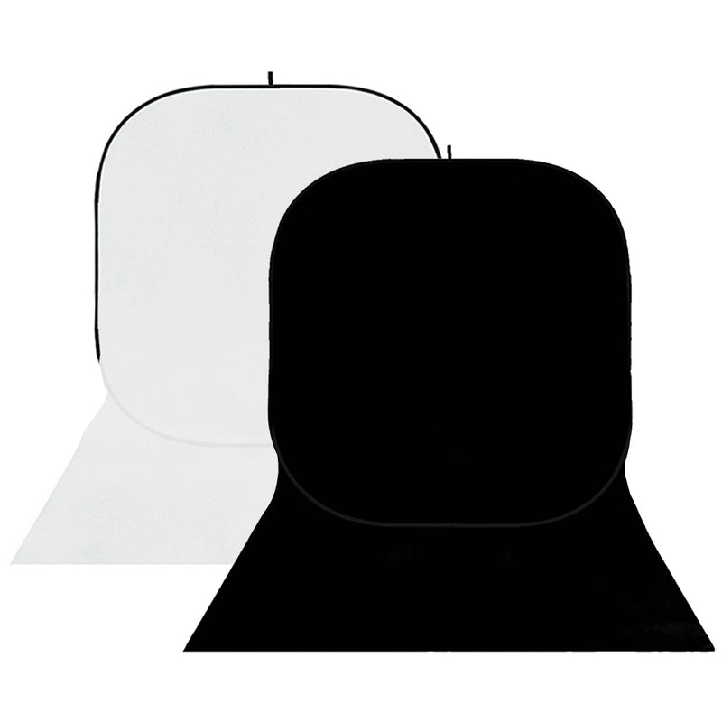 Studioking background board bbt-01-20 wit zwart 400x150 cm