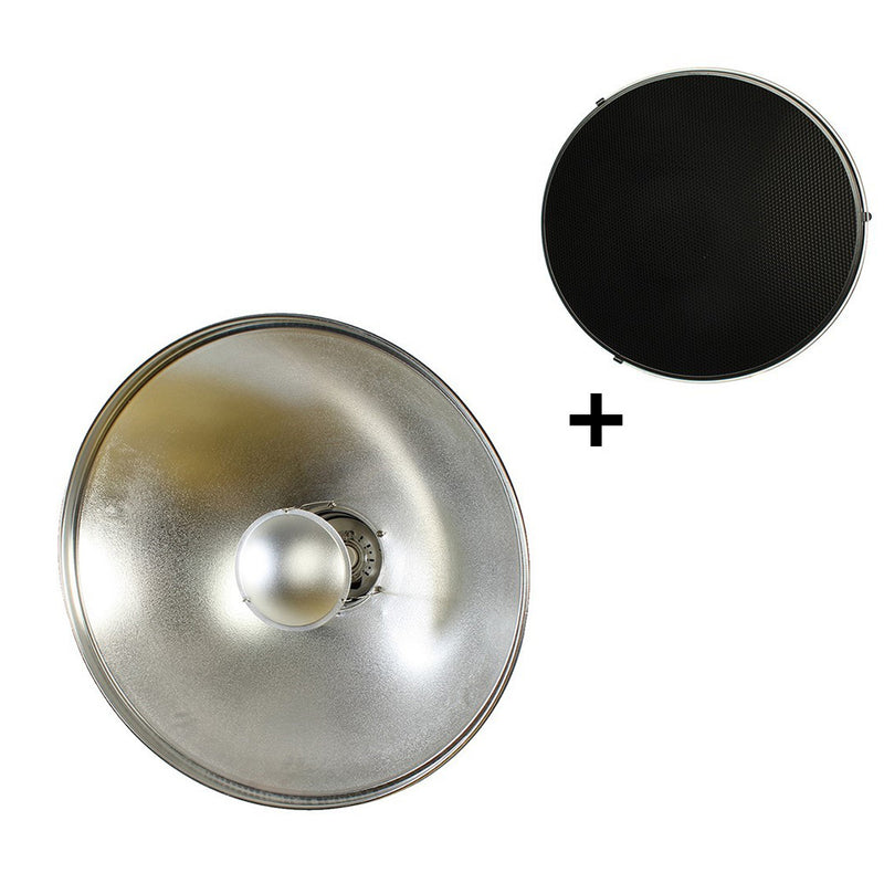 Studioking beauty dish zilver sk-bd420 42 cm met honingraat