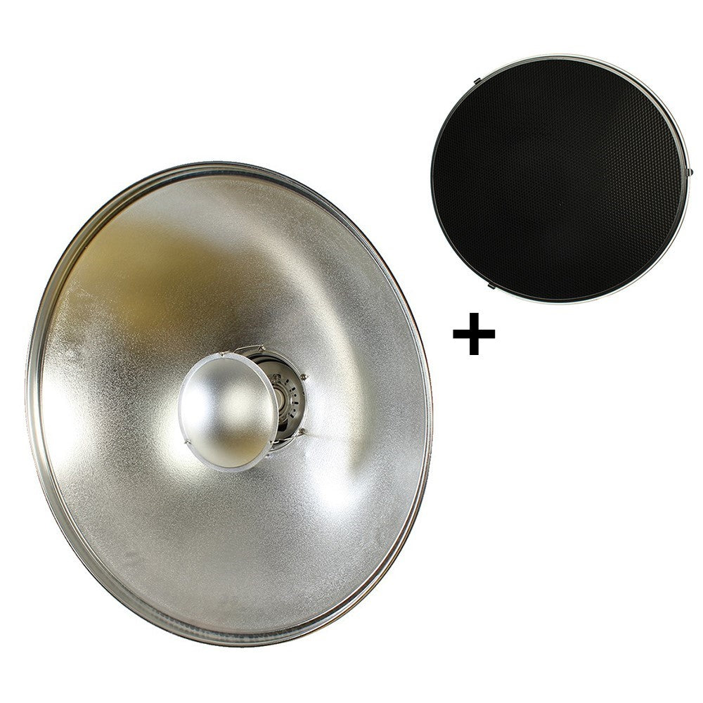 Studioking beauty dish zilver sk-bd550 55 cm met honingraat